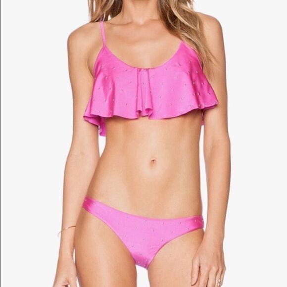 Pink Studded Bikini  - Picture 1 of 5